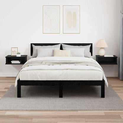 Bedside Table 2 pcs Black Oak 40 x 31 x 15 cm Engineered Wood