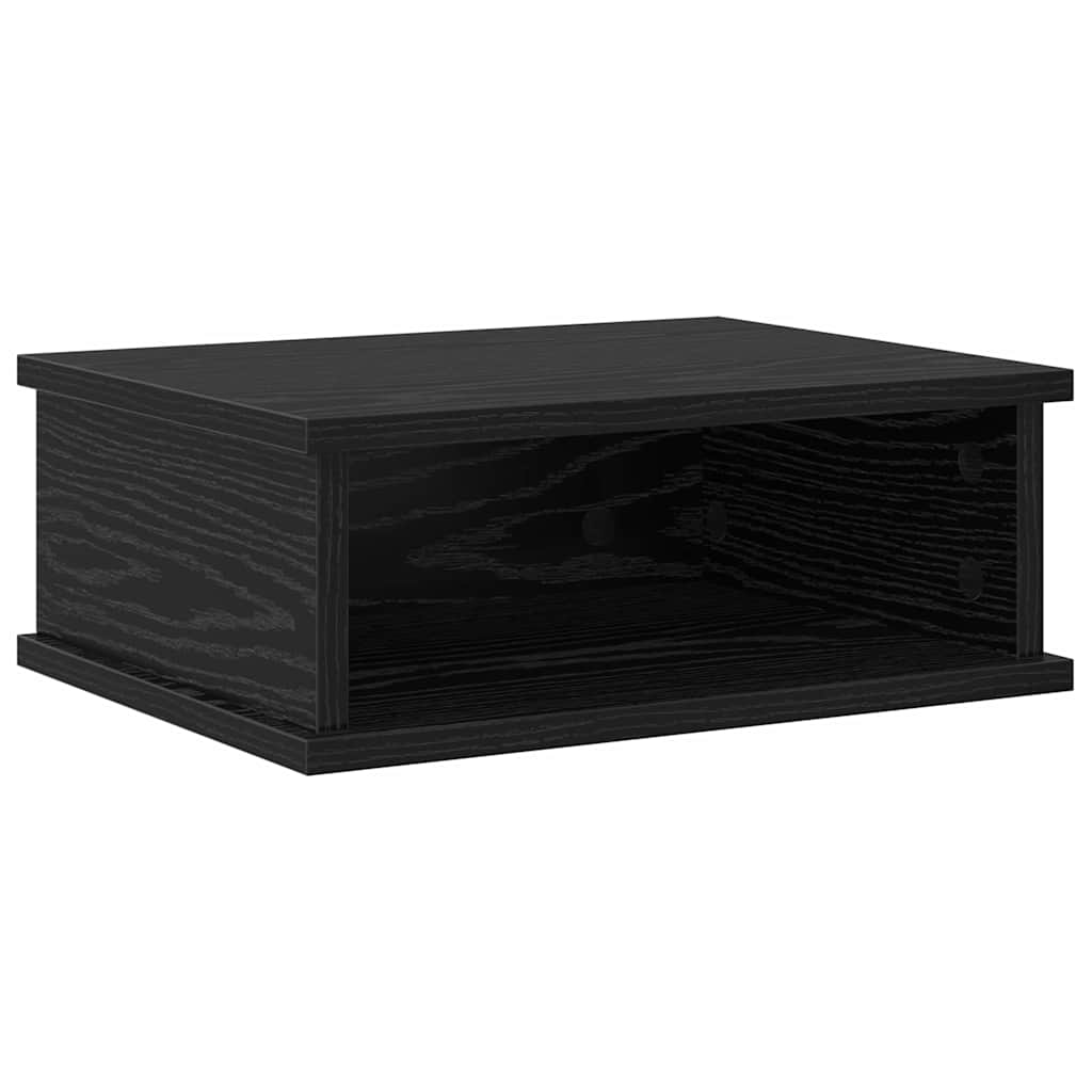 Bedside Table 2 pcs Black Oak 40 x 31 x 15 cm Engineered Wood
