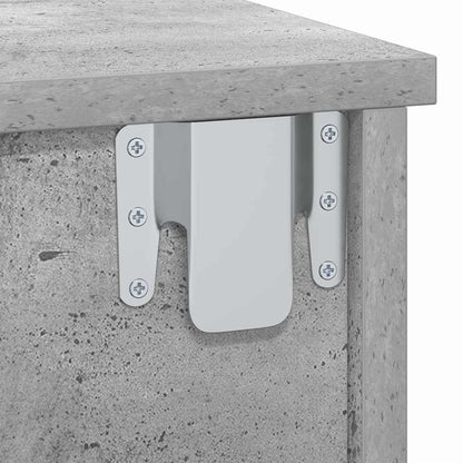 Bedside Table 2 pcs Concrete Grey 40 x 31 x 15 cm