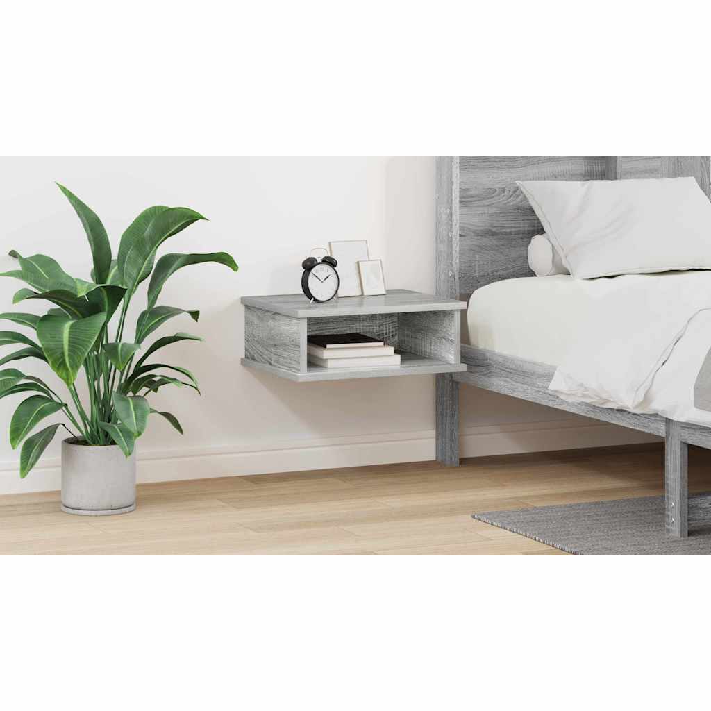 Bedside Table Grey Sonoma 40 x 31 x 15 cm Engineered Wood