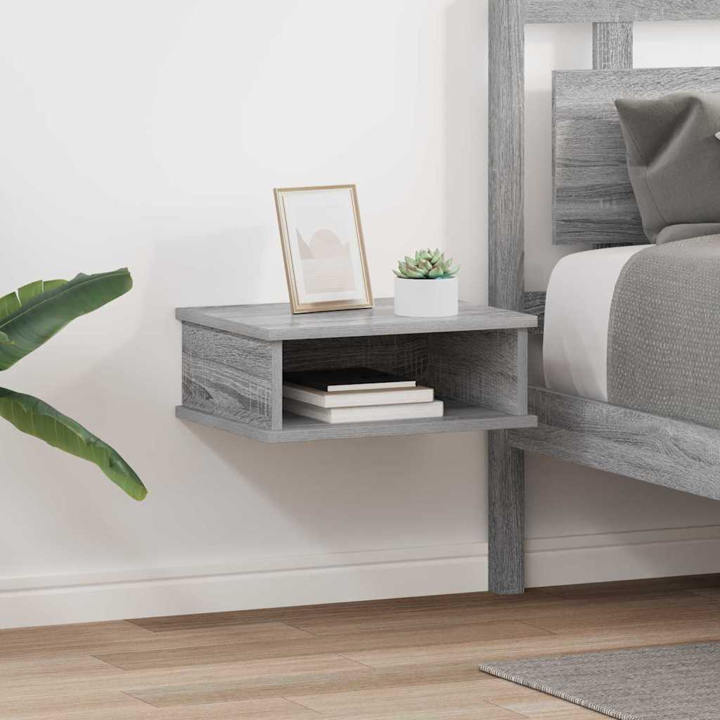 Bedside Table 2 pcs Grey Sonoma 40 x 31 x 15 cm Engineered Wood
