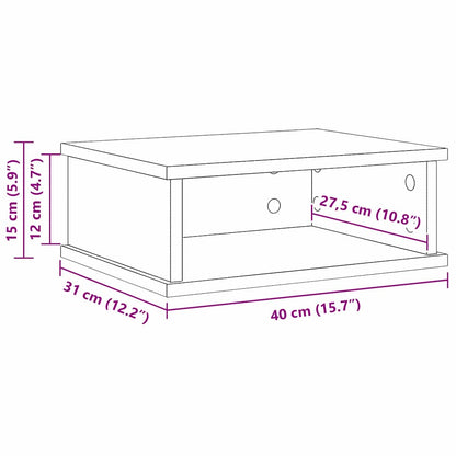 Bedside Table Artisan Oak 40 x 31 x 15 cm Engineered Wood