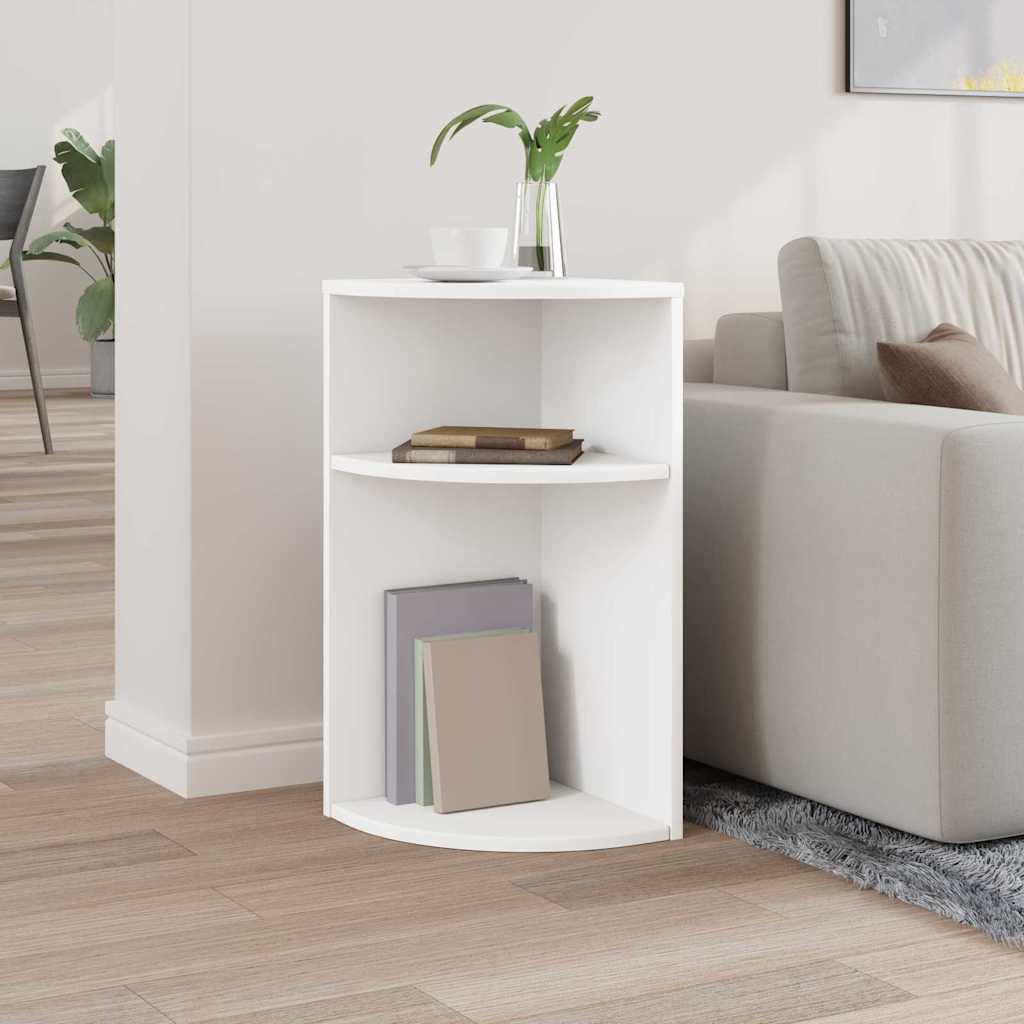 End Table White 29.6 x 29.6 x 60 cm Engineered Wood