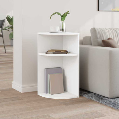 End Table White 29.6 x 29.6 x 60 cm Engineered Wood
