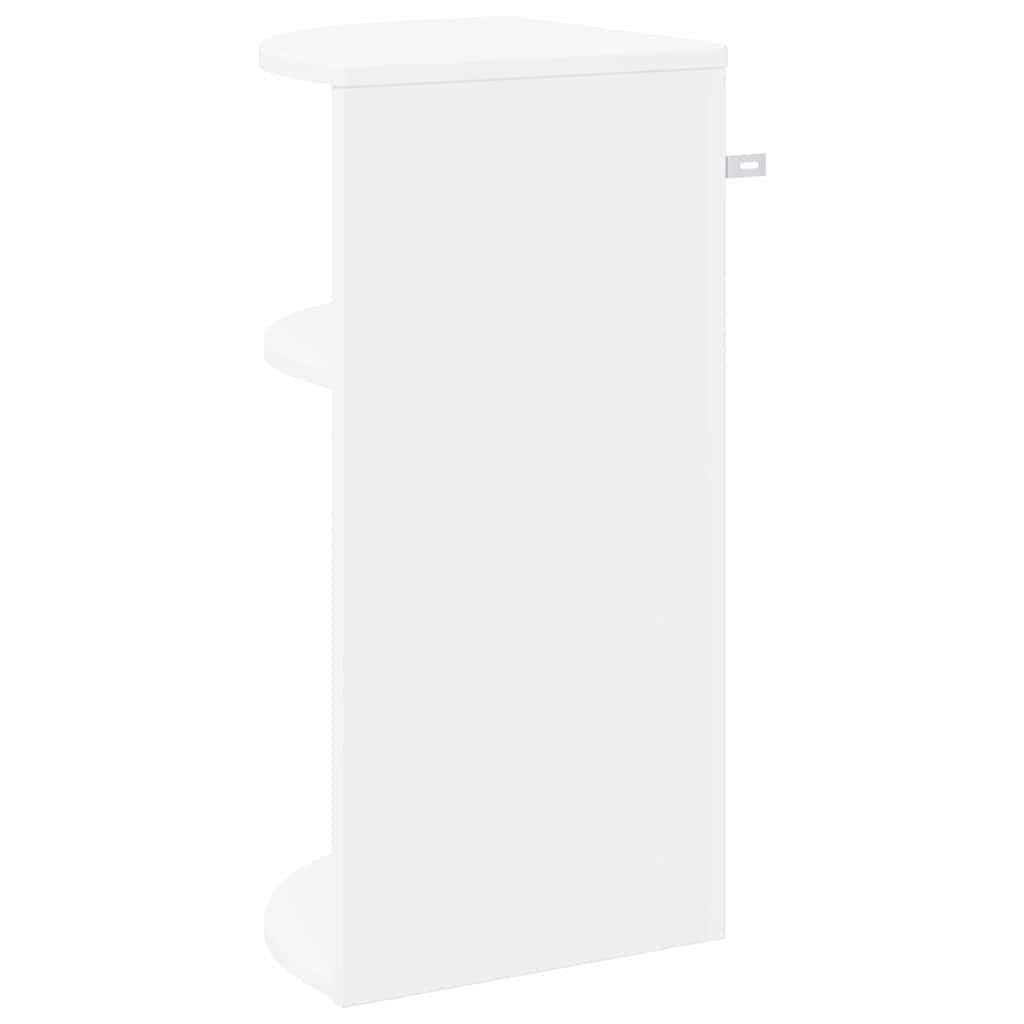 End Table White 29.6 x 29.6 x 60 cm Engineered Wood