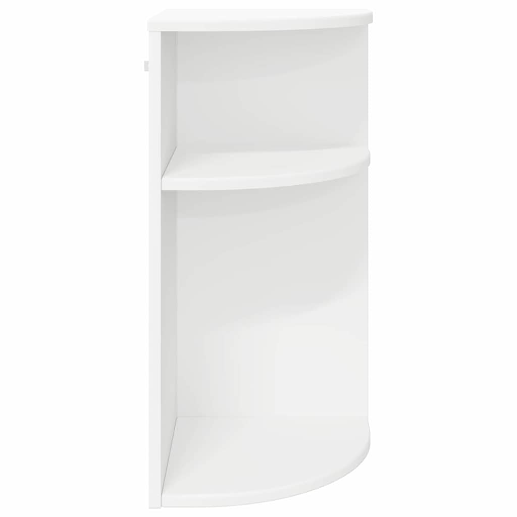 End Table White 29.6 x 29.6 x 60 cm Engineered Wood