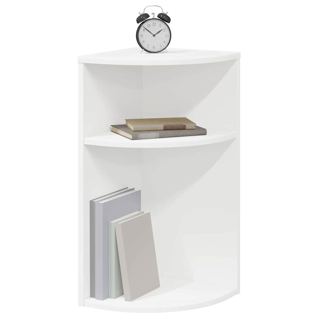 End Table White 29.6 x 29.6 x 60 cm Engineered Wood