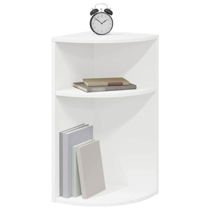 End Table White 29.6 x 29.6 x 60 cm Engineered Wood