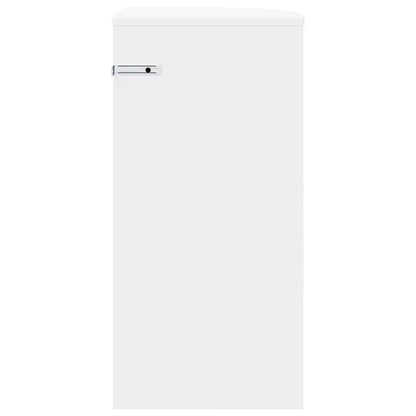 End Table White 29.6 x 29.6 x 60 cm Engineered Wood