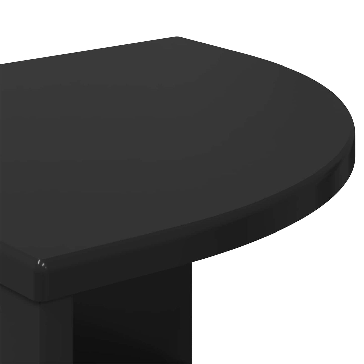 End Table Black 29.6 x 29.6 x 60 cm Engineered Wood