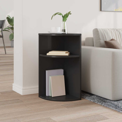 End Table Black 29.6 x 29.6 x 60 cm Engineered Wood