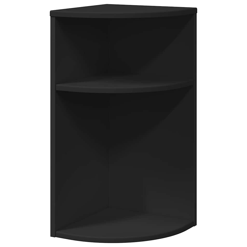 End Table Black 29.6 x 29.6 x 60 cm Engineered Wood