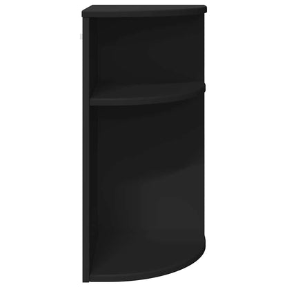 End Table Black 29.6 x 29.6 x 60 cm Engineered Wood