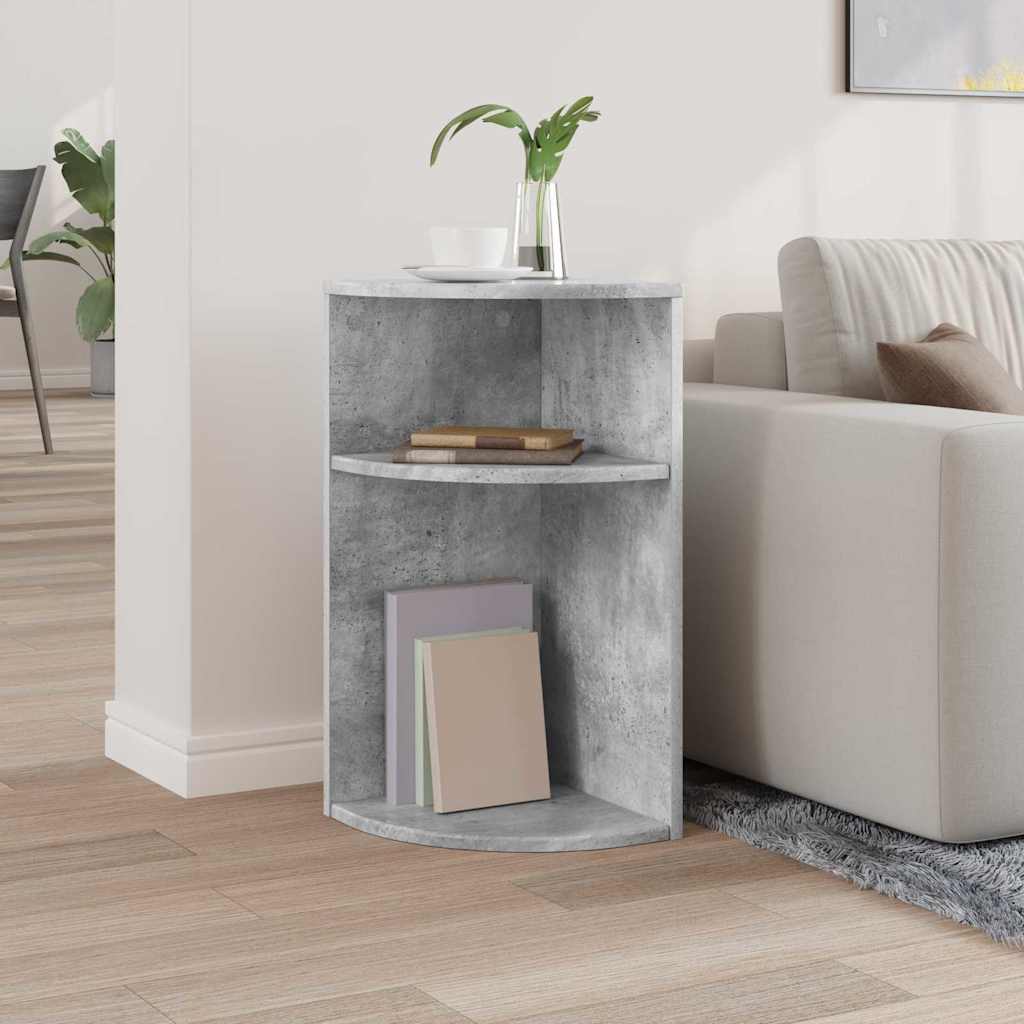 End Table Concrete Grey 29.6 x 29.6 x 60 cm Engineered Wood