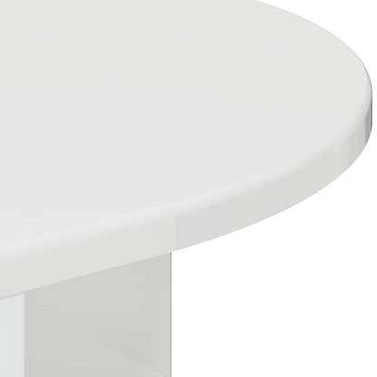 End Table High Gloss White 29.6 x 29.6 x 60 cm Engineered Wood