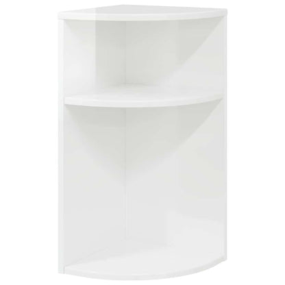 End Table High Gloss White 29.6 x 29.6 x 60 cm Engineered Wood