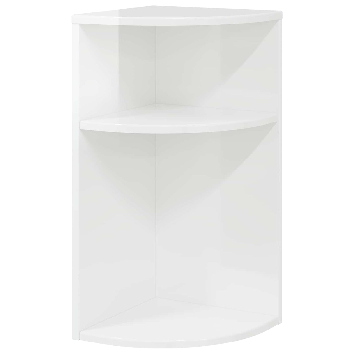 End Table High Gloss White 29.6 x 29.6 x 60 cm Engineered Wood
