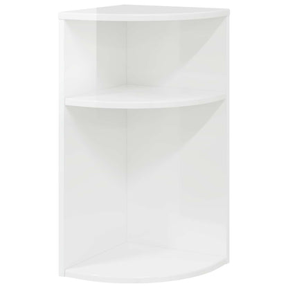 End Table High Gloss White 29.6 x 29.6 x 60 cm Engineered Wood