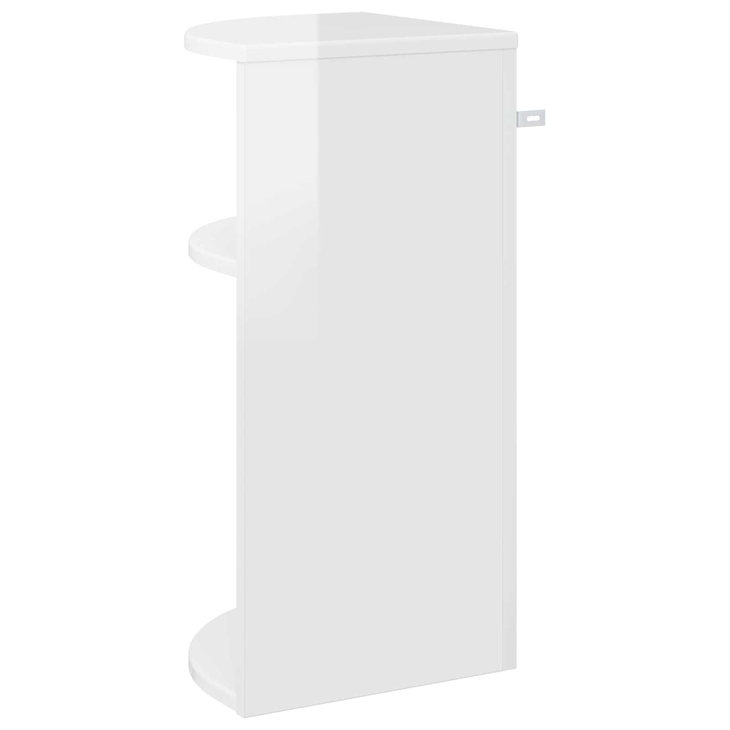 End Table High Gloss White 29.6 x 29.6 x 60 cm Engineered Wood