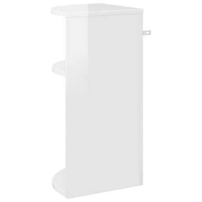 End Table High Gloss White 29.6 x 29.6 x 60 cm Engineered Wood