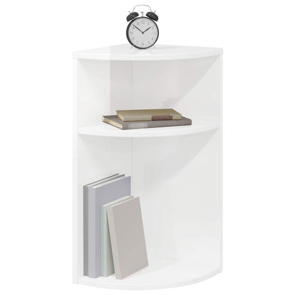 End Table High Gloss White 29.6 x 29.6 x 60 cm Engineered Wood