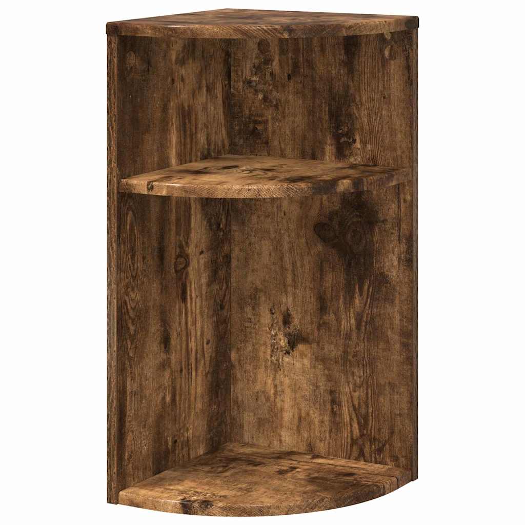 End Table Smoked Oak 29.6 x 29.6 x 60 cm Engineered Wood