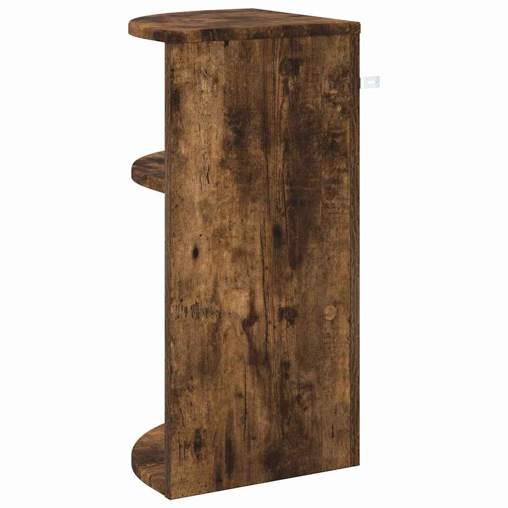 End Table Smoked Oak 29.6 x 29.6 x 60 cm Engineered Wood