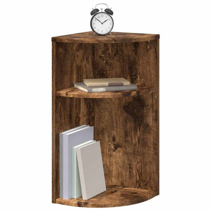 End Table Smoked Oak 29.6 x 29.6 x 60 cm Engineered Wood