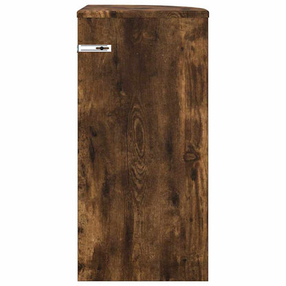 End Table Smoked Oak 29.6 x 29.6 x 60 cm Engineered Wood