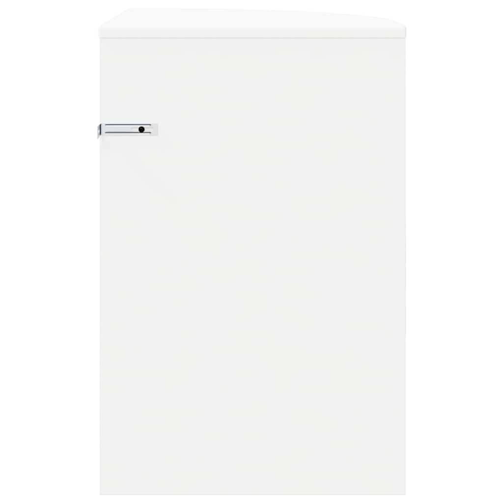 End Table White 39.7 x 39.7 x 60 cm Engineered Wood