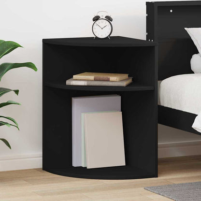 End Table Black 39.7 x 39.7 x 60 cm Engineered Wood