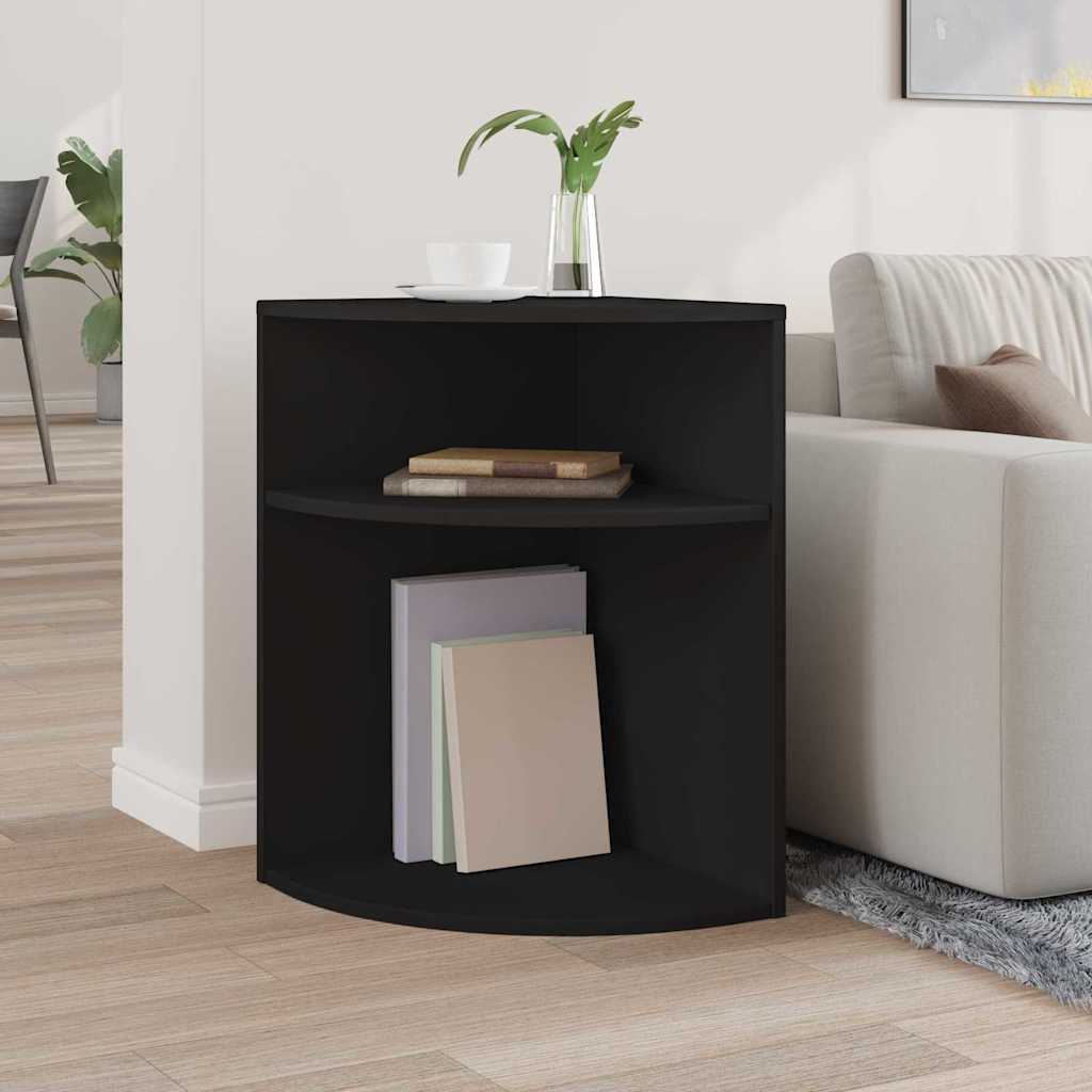 End Table Black 39.7 x 39.7 x 60 cm Engineered Wood