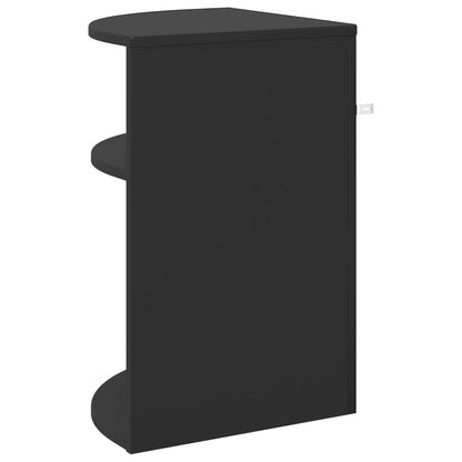 End Table Black 39.7 x 39.7 x 60 cm Engineered Wood