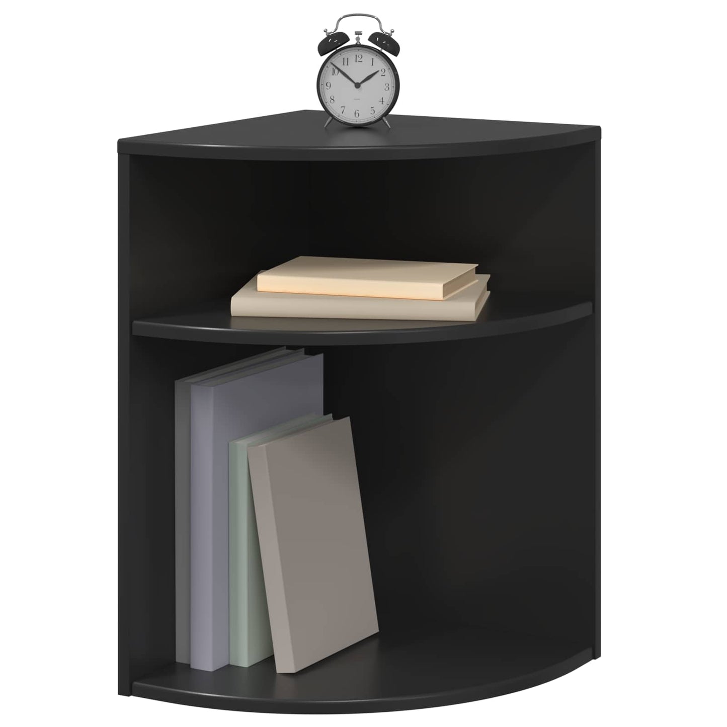End Table Black 39.7 x 39.7 x 60 cm Engineered Wood