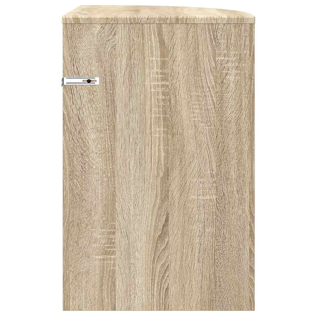 End Table Sonoma Oak 39.7 x 39.7 x 60 cm Engineered Wood