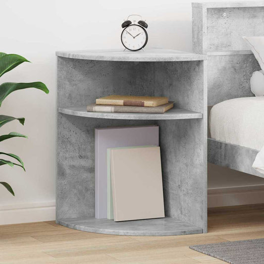 End Table Concrete Grey 39.7 x 39.7 x 60 cm Engineered Wood