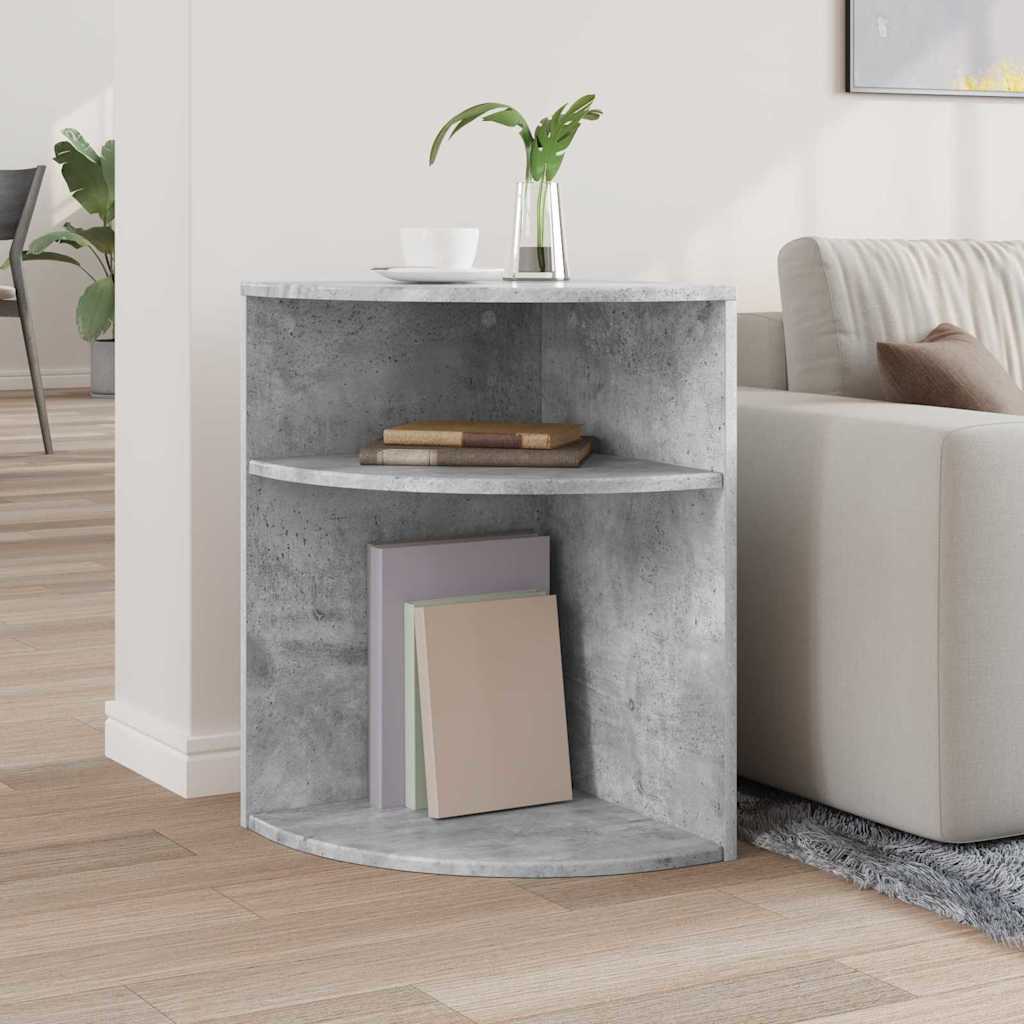 End Table Concrete Grey 39.7 x 39.7 x 60 cm Engineered Wood