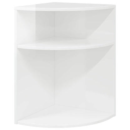 End Table High Gloss White 39.7 x 39.7 x 60 cm Engineered Wood