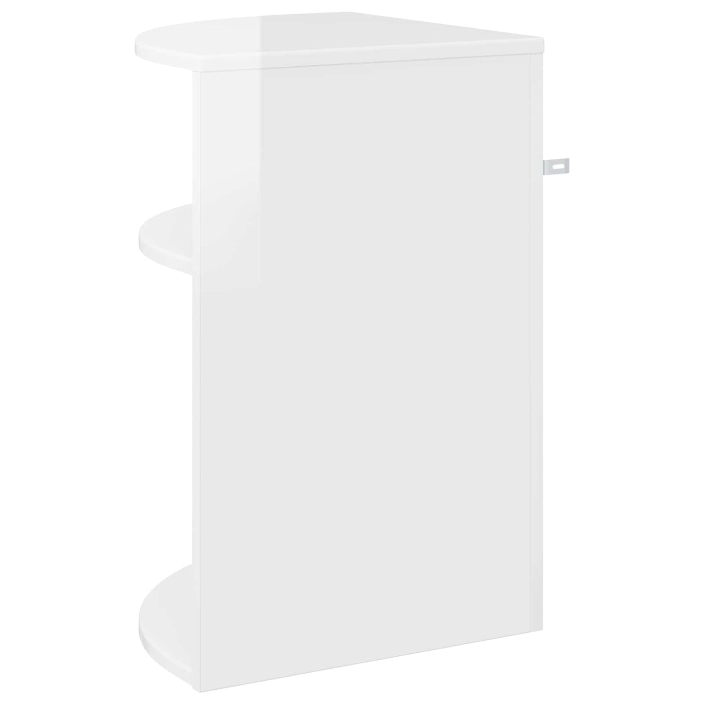 End Table High Gloss White 39.7 x 39.7 x 60 cm Engineered Wood