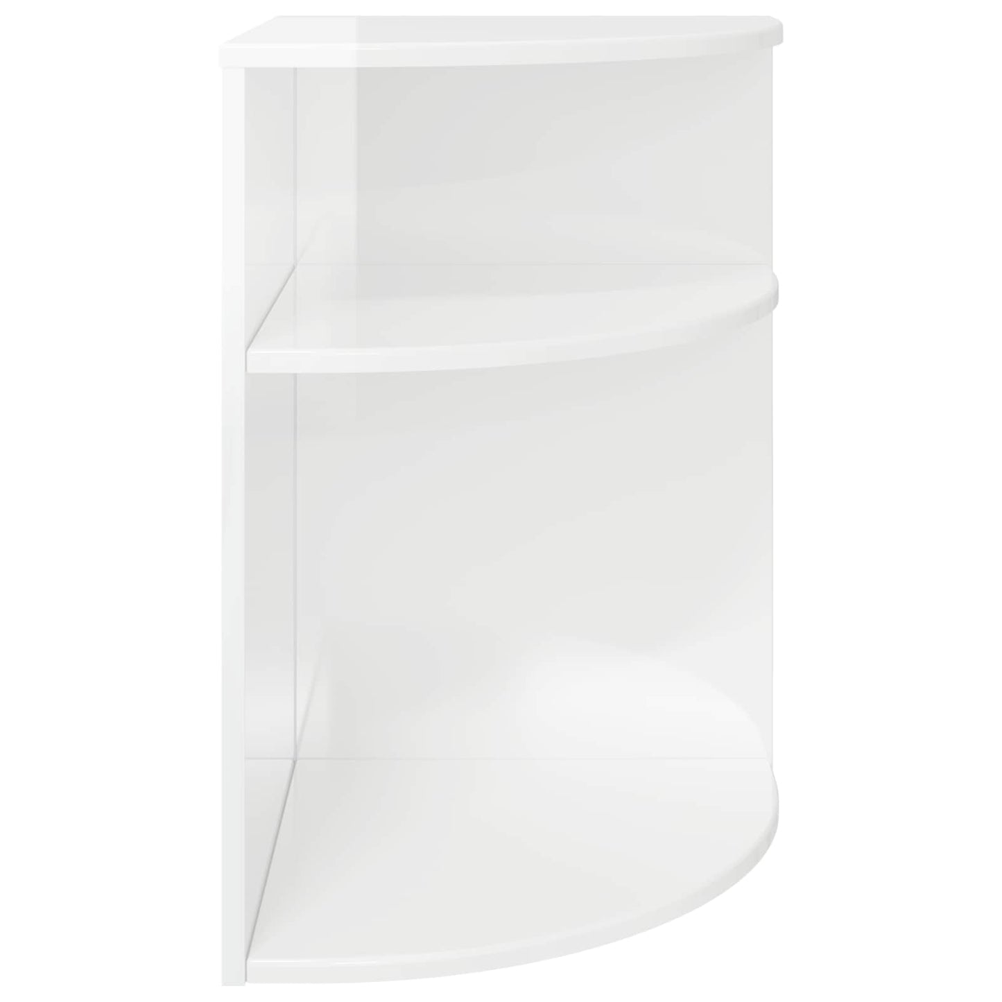 End Table High Gloss White 39.7 x 39.7 x 60 cm Engineered Wood