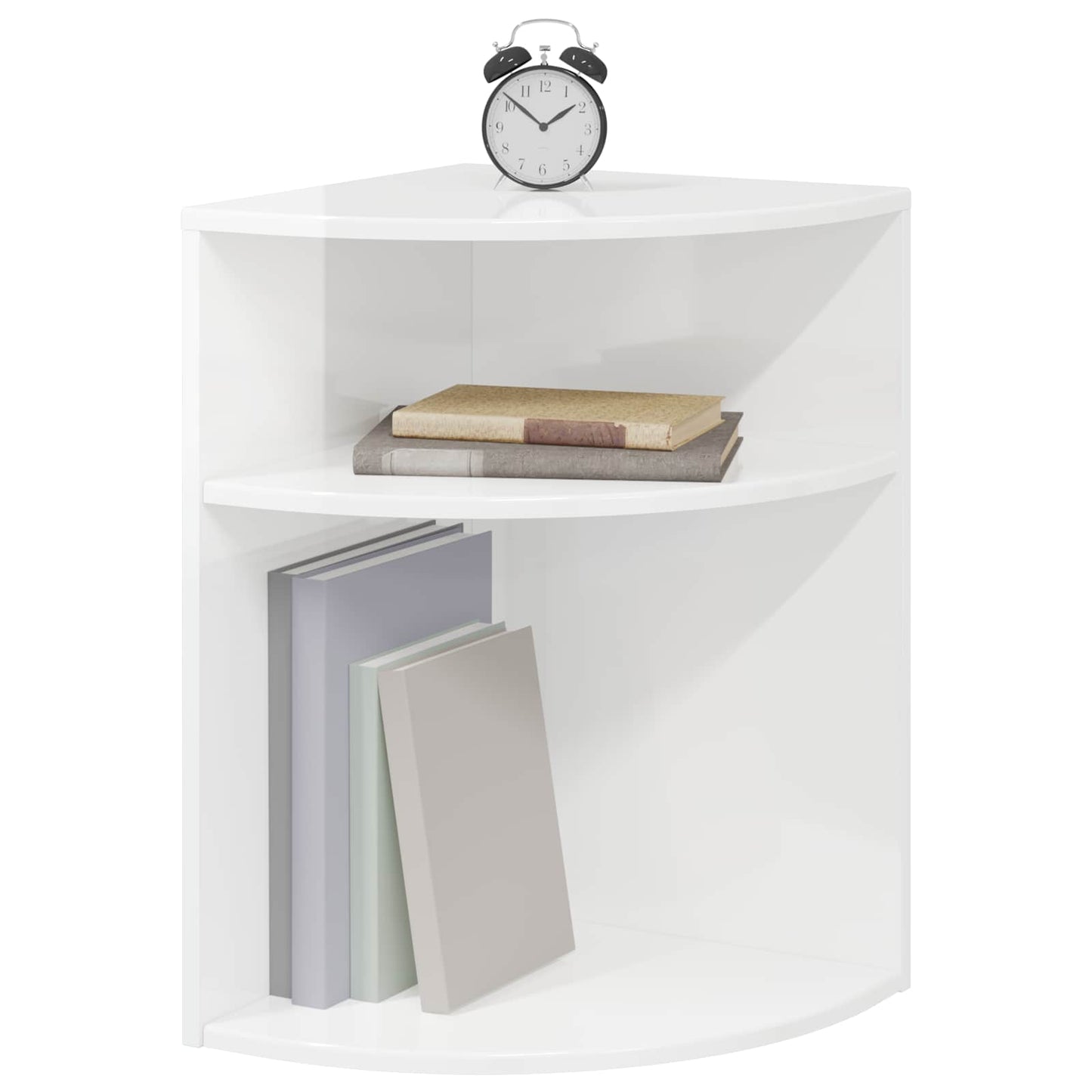 End Table High Gloss White 39.7 x 39.7 x 60 cm Engineered Wood