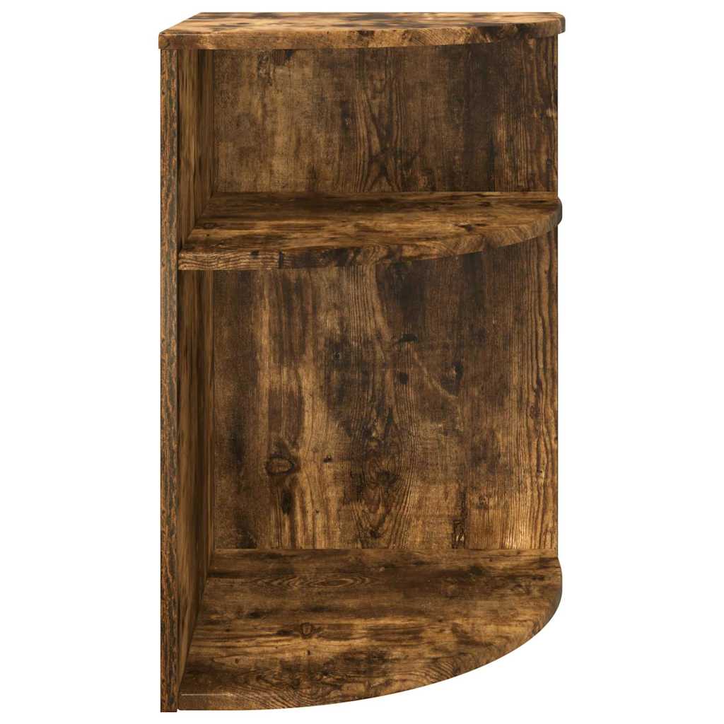 End Table Smoked Oak 39.7 x 39.7 x 60 cm Engineered Wood