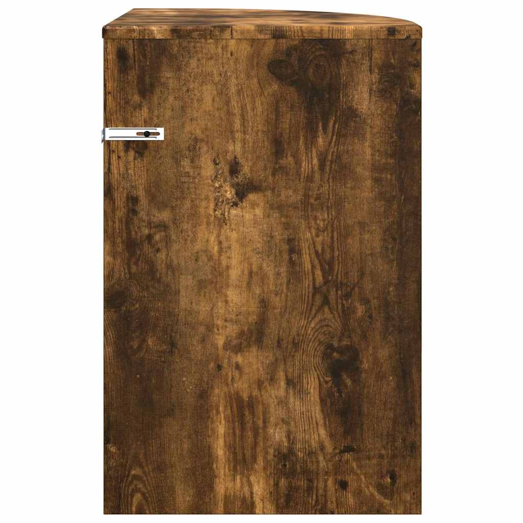End Table Smoked Oak 39.7 x 39.7 x 60 cm Engineered Wood