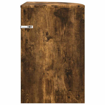 End Table Smoked Oak 39.7 x 39.7 x 60 cm Engineered Wood
