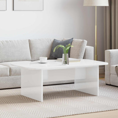 Coffee Table High Gloss White 93 x 53 x 33 cm Engineered Wood