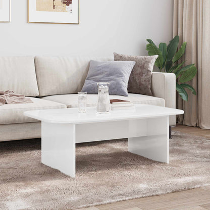 Coffee Table High Gloss White 93 x 53 x 33 cm Engineered Wood