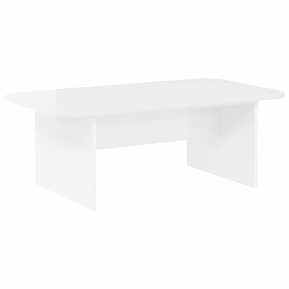 Coffee Table High Gloss White 93 x 53 x 33 cm Engineered Wood