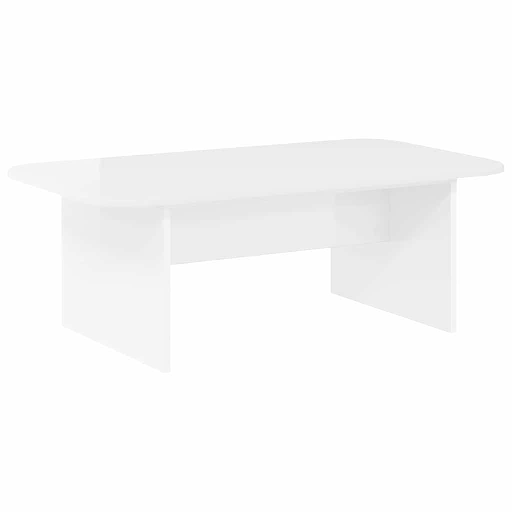 Coffee Table High Gloss White 93 x 53 x 33 cm Engineered Wood