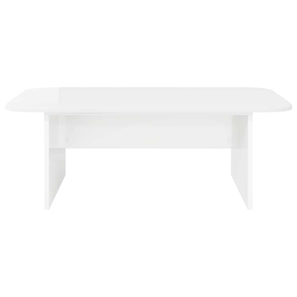 Coffee Table High Gloss White 93 x 53 x 33 cm Engineered Wood