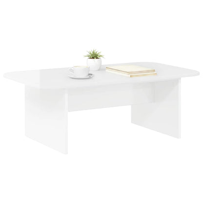 Coffee Table High Gloss White 93 x 53 x 33 cm Engineered Wood